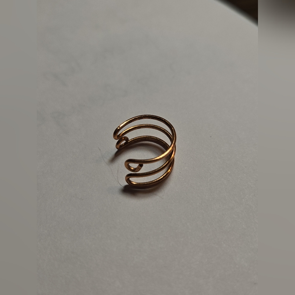Handmade Elegant Unisex Triple Bar Ear Cuff For Either Ear - Picture 3 of 5